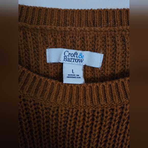 Croft And Barrow Womens Size L Knit Long Sleeve Sweater Top - Picture 3 of 9